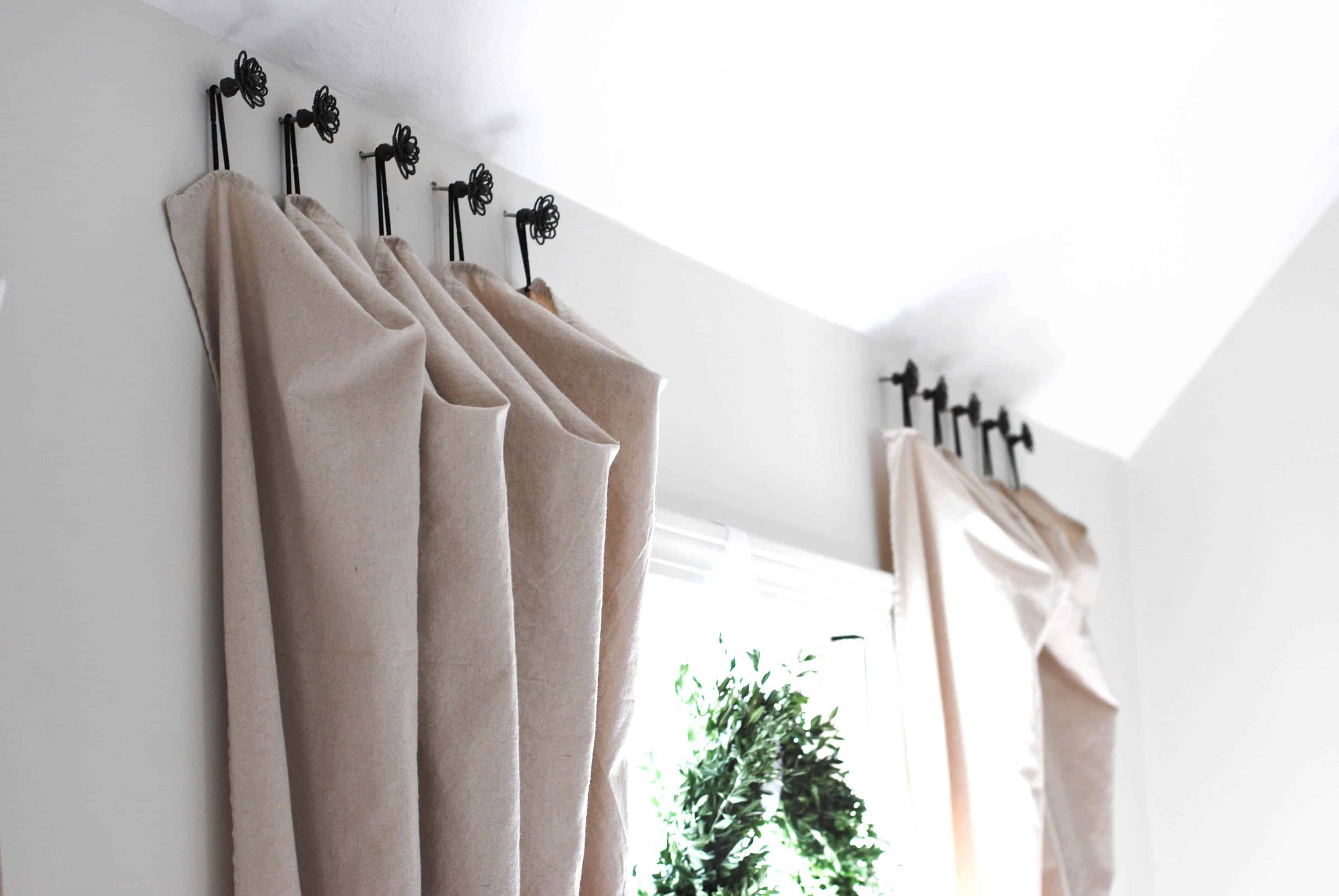 drop cloth curtains