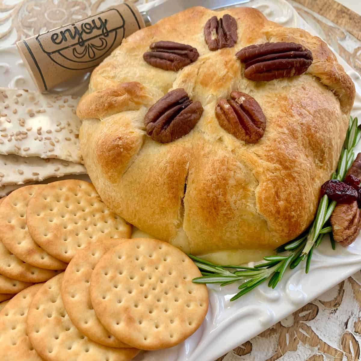 Baked Brie With Jam (Using Crescent Roll Dough)