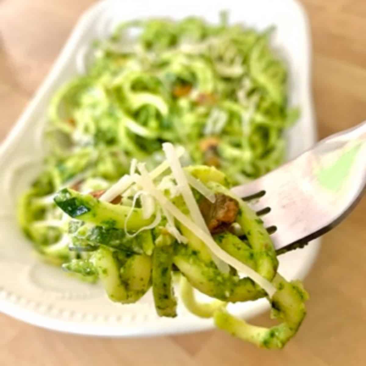 Zucchini Noodles With Parsley Pesto - Made From The Garden