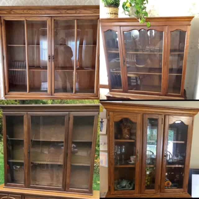 4 different hutch options from the facebook marketplace.