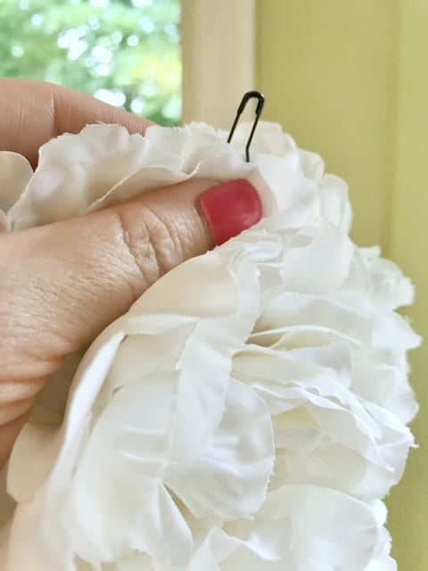 adding a bulb pin to the peony ball