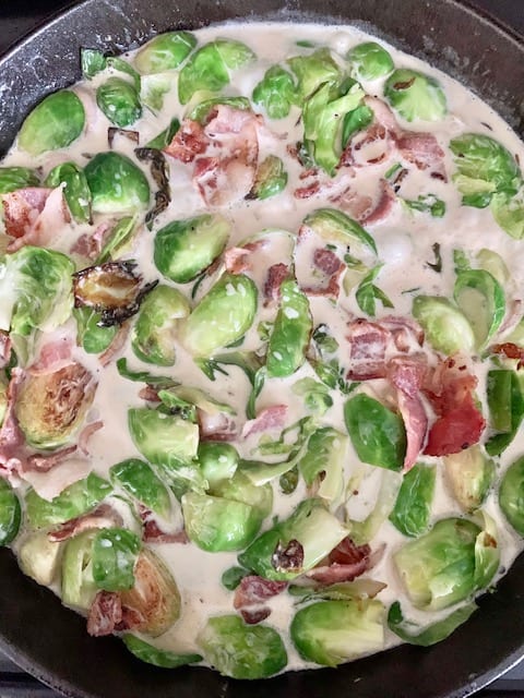cream in brussel sprouts
