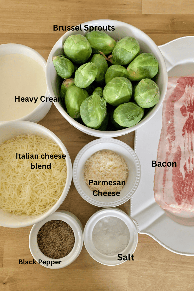 Labeled ingredients for this recipe. 