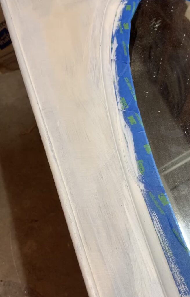 another photo of more bleed through after two coats of fushion mineral paint. 