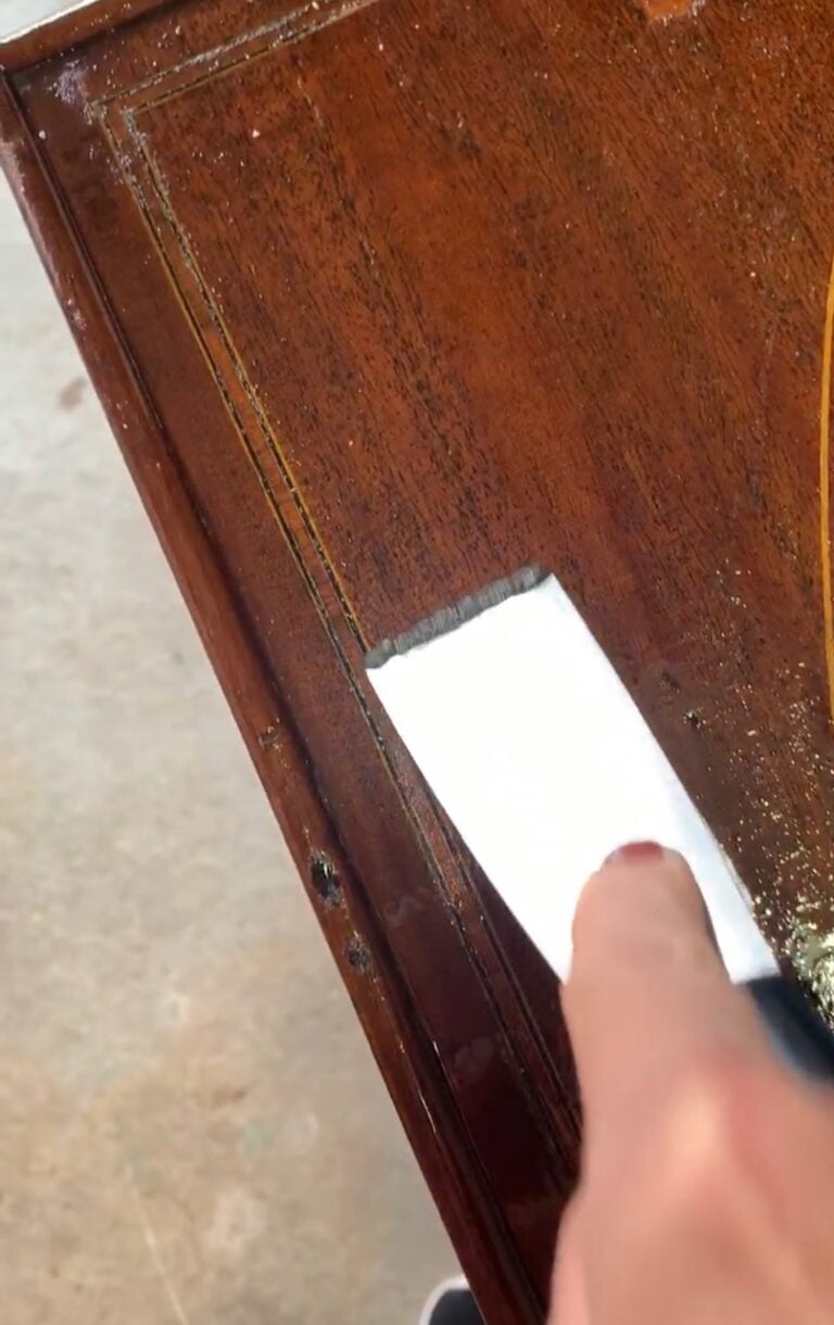 How to Refinish an Antique Mirror with a DarkStained Frame