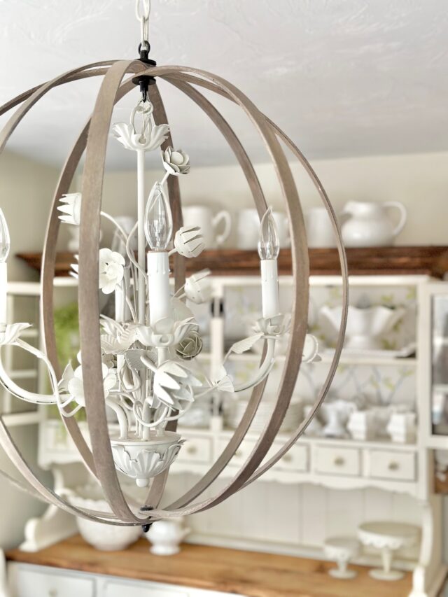 DIY A Farmhouse Orb Light Using Embroidery Hoops
