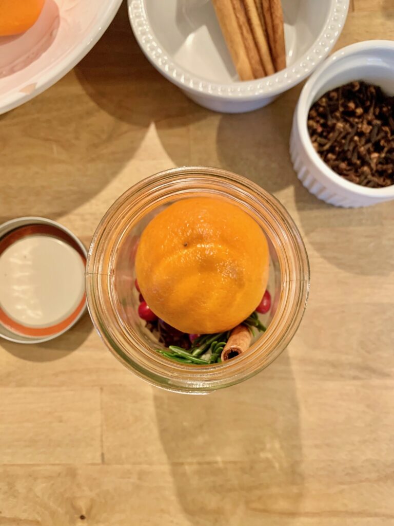 clementine in a jar. 