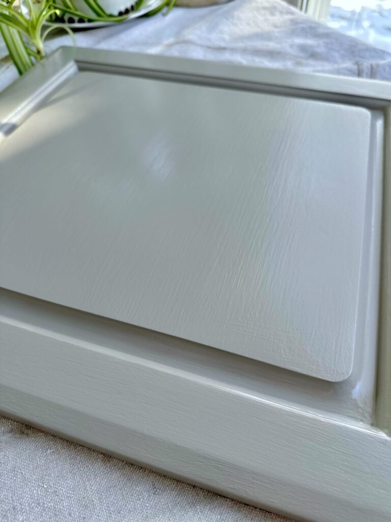 Showing a flawless finish on a door.