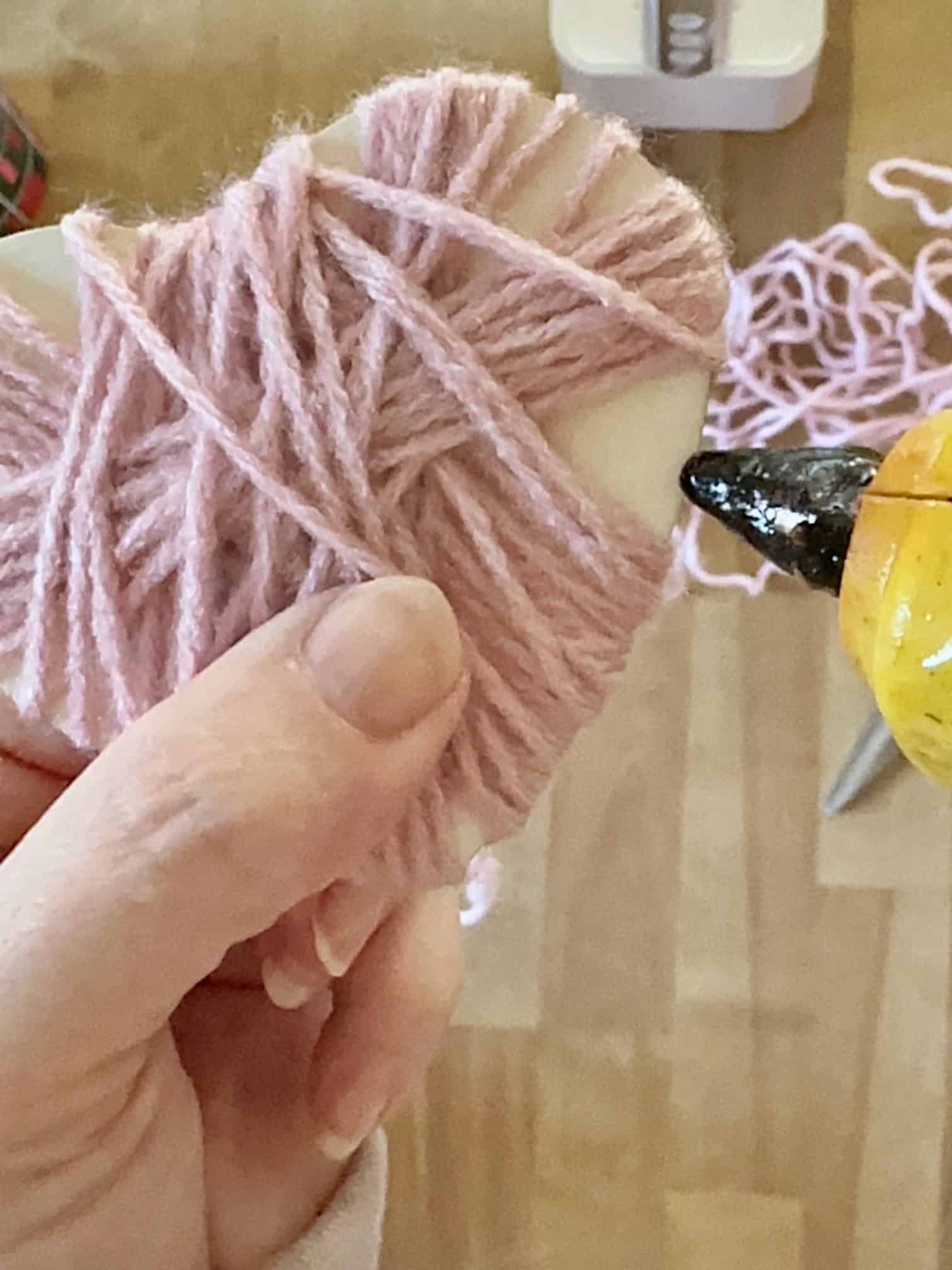 Adding glue as needed.