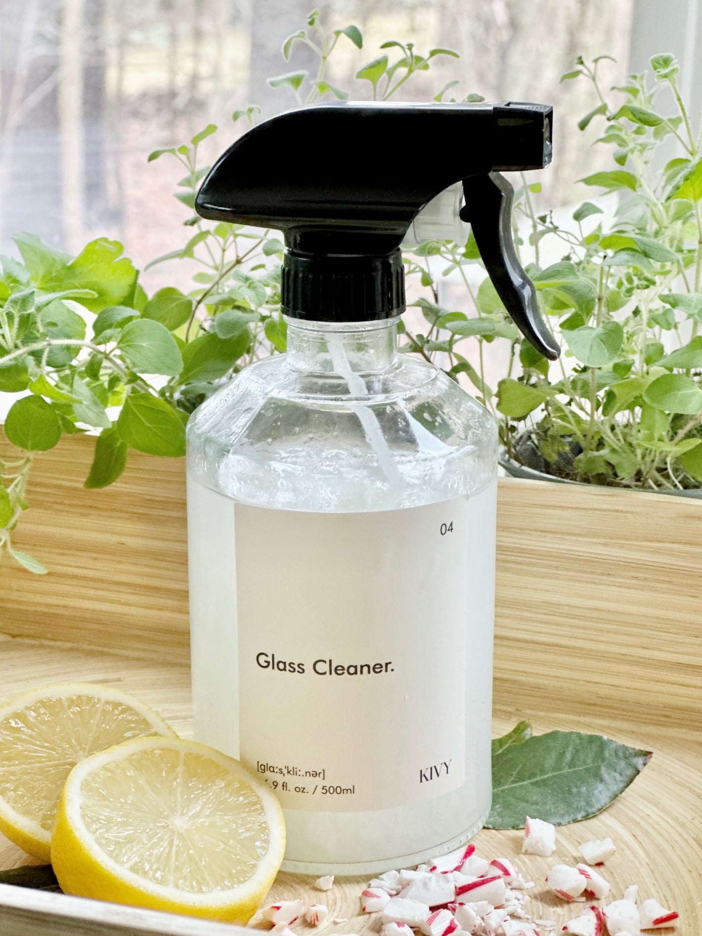 close up of the cleaner in the spray bottle. 