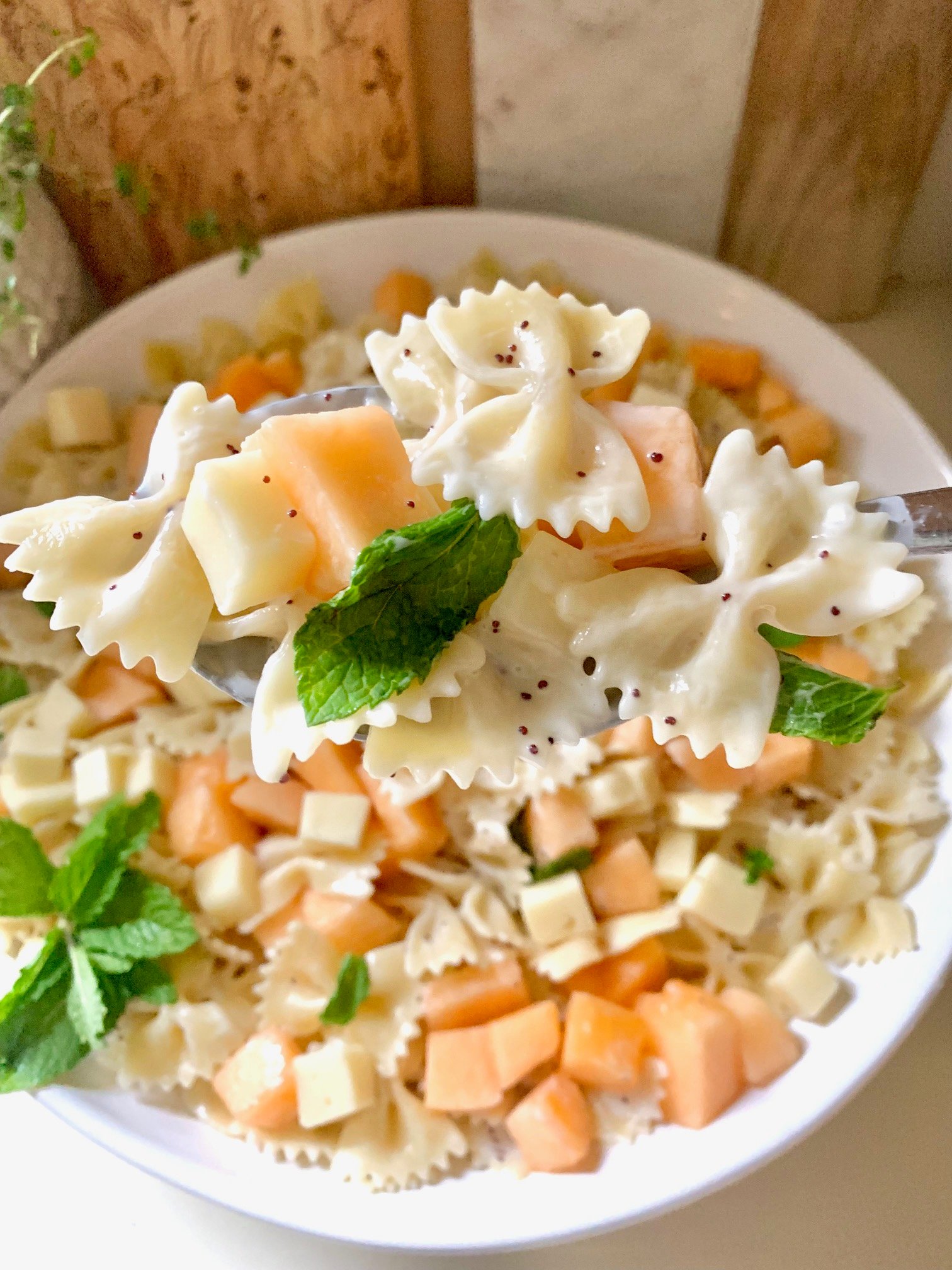 A big spoonful of this salad.