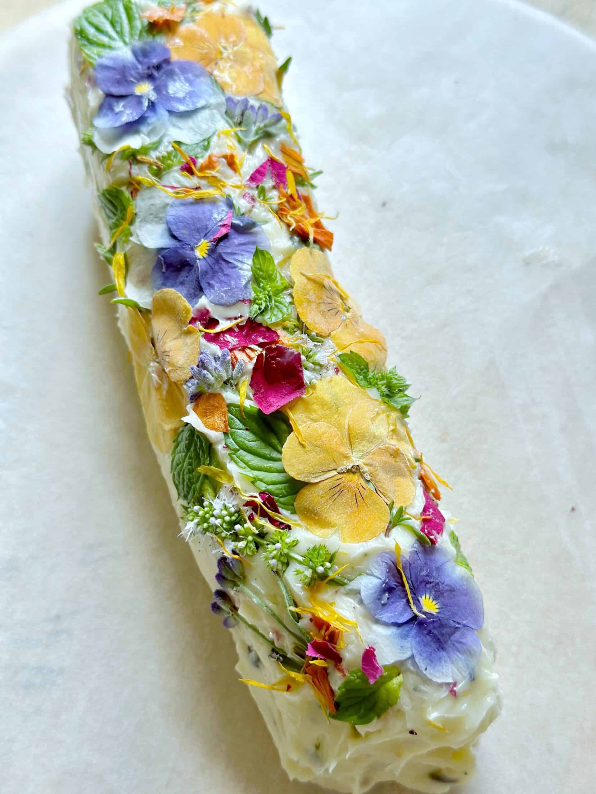 Floral butter chilled.