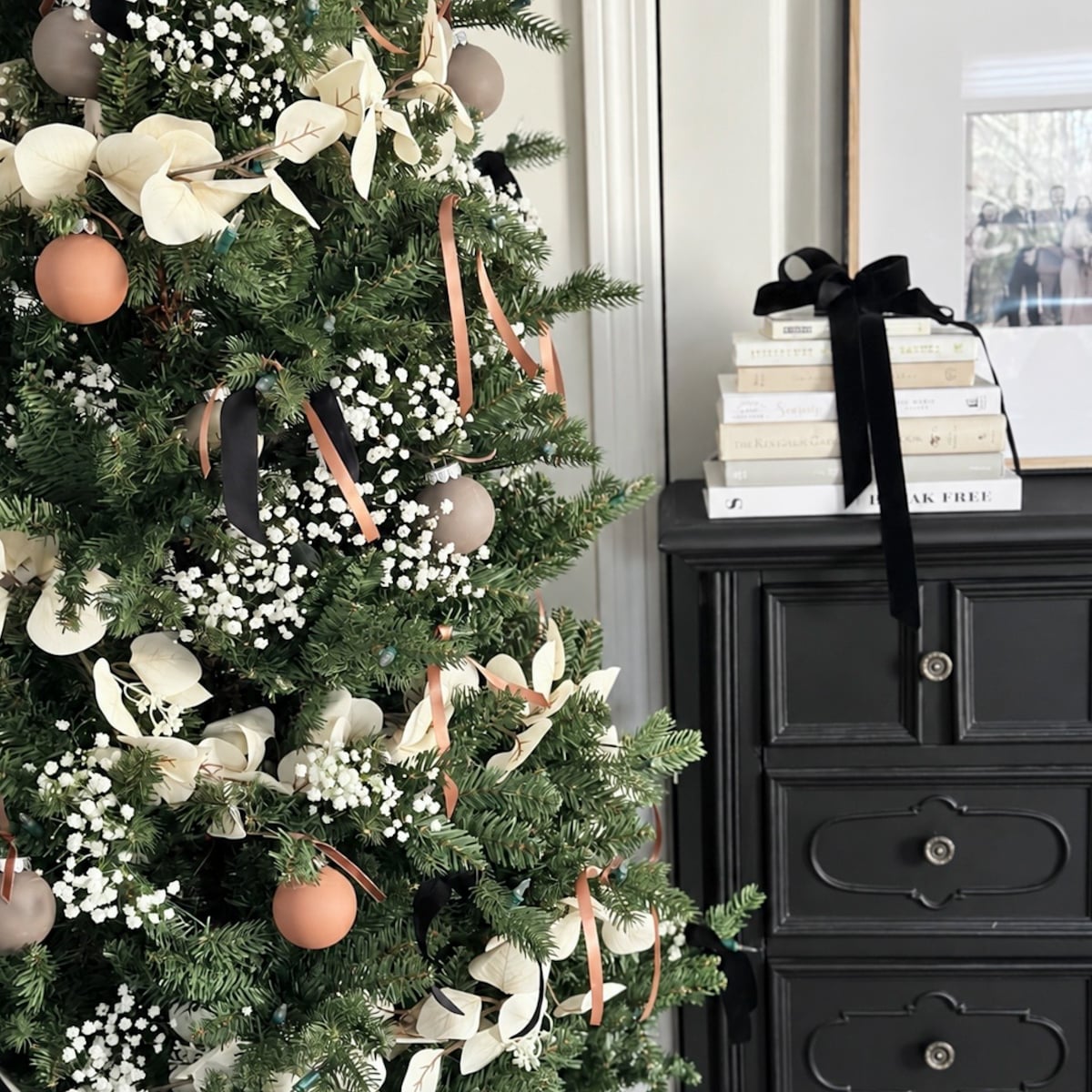 Baby's breath on a Christmas tree.