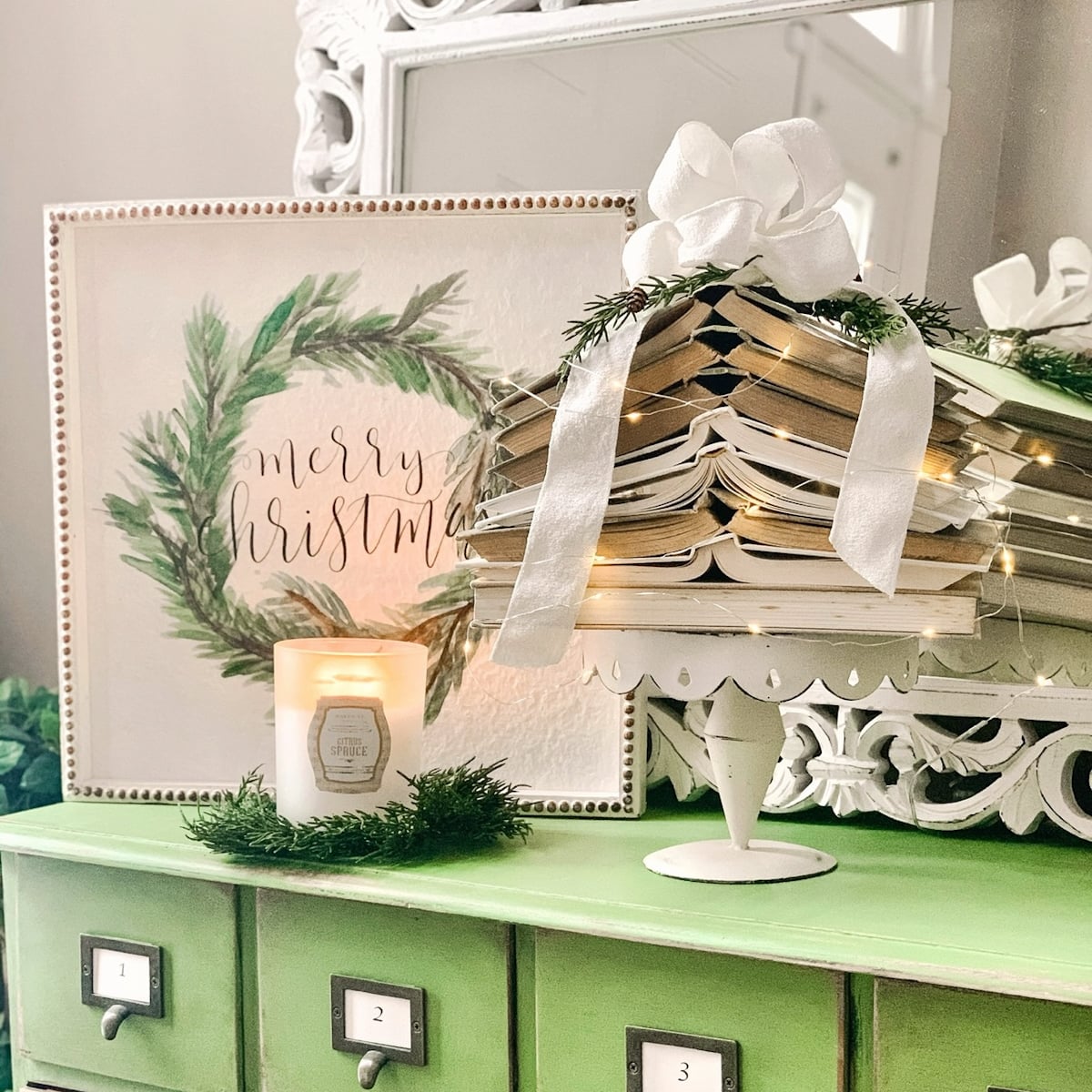 Tabletop Book Christmas Trees: A Vintage Holiday DIY