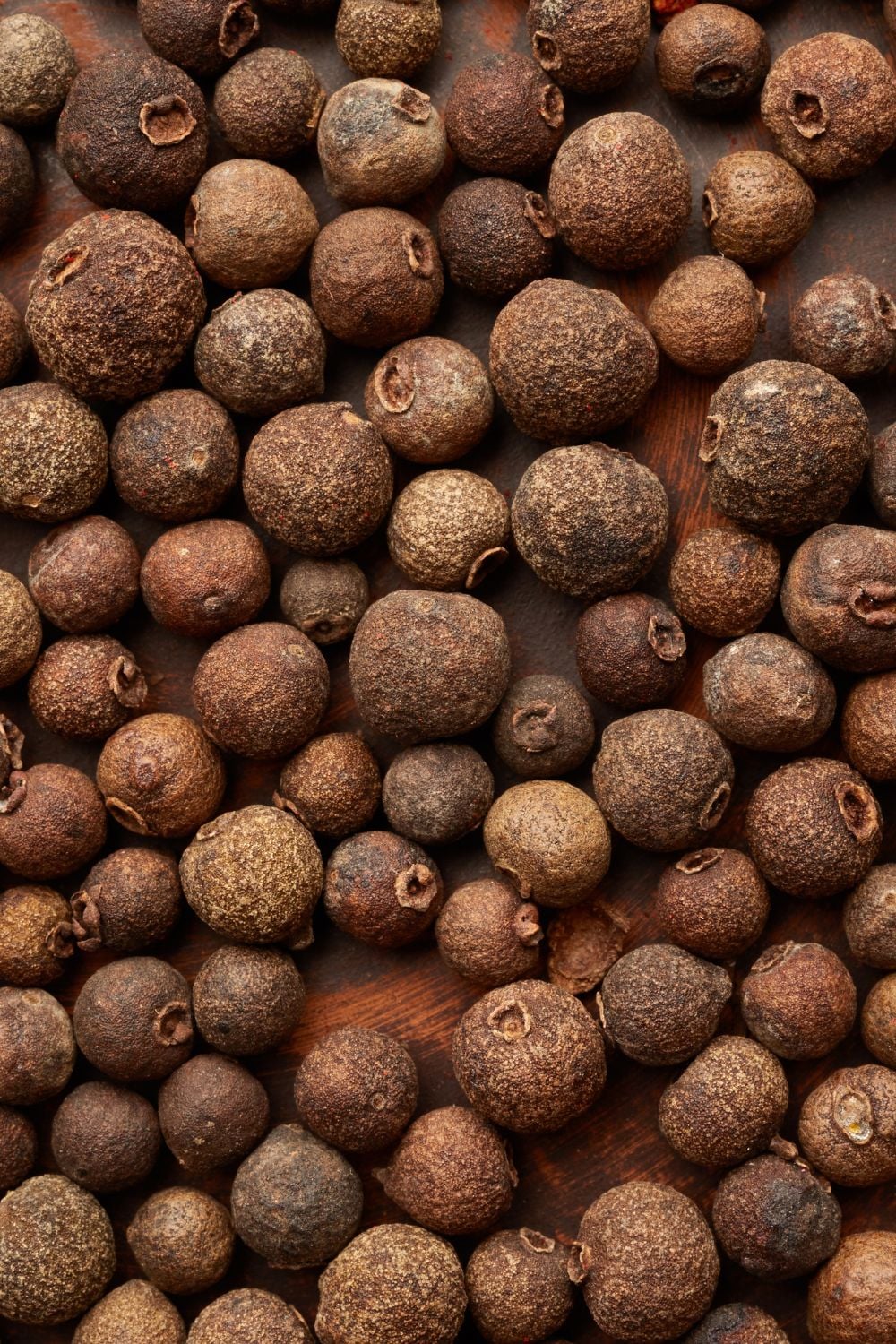 Allspice which look like little brown pods. Similar looking to pepper. 