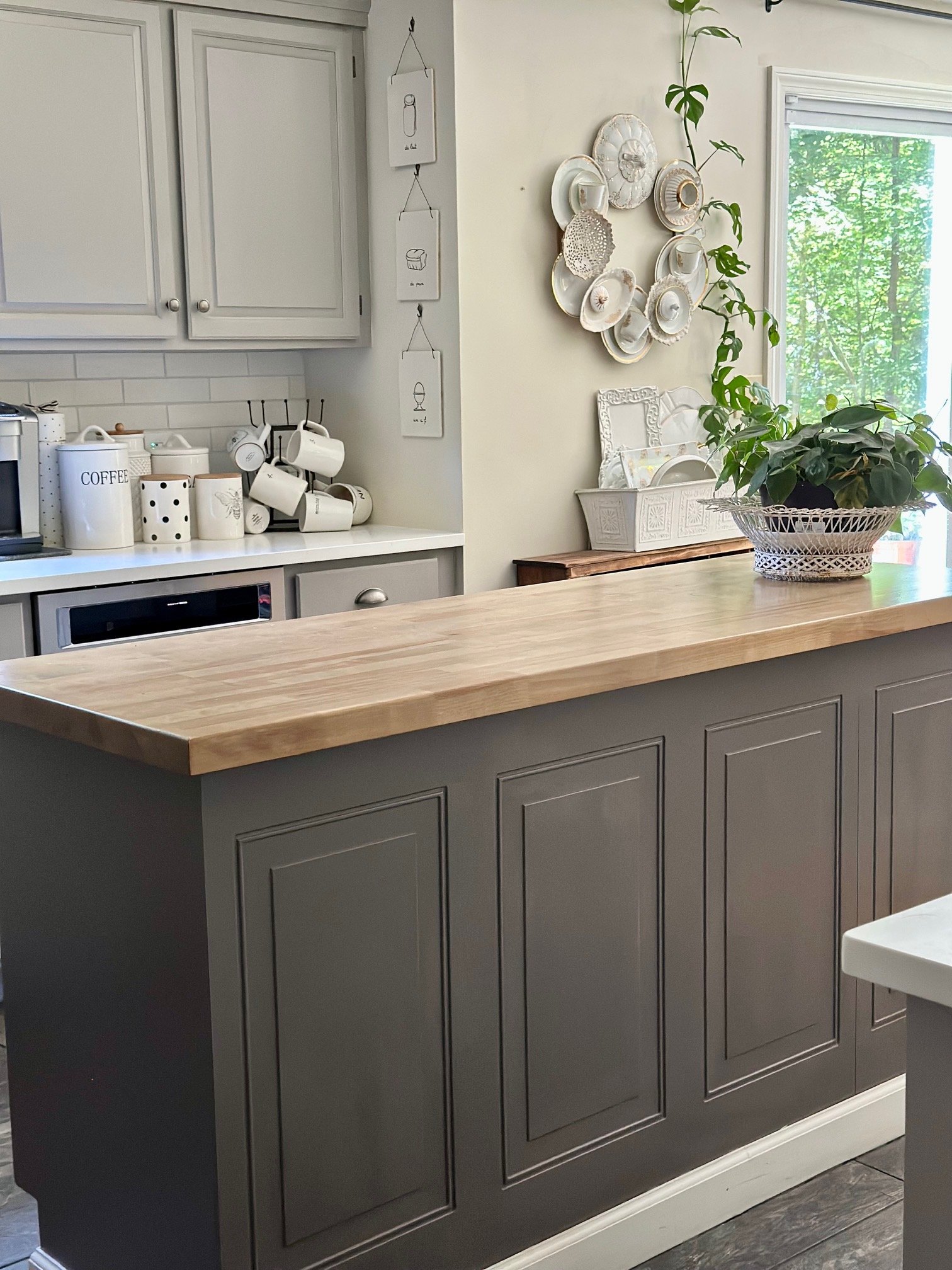 Back of our budget-friendly kitchen island.