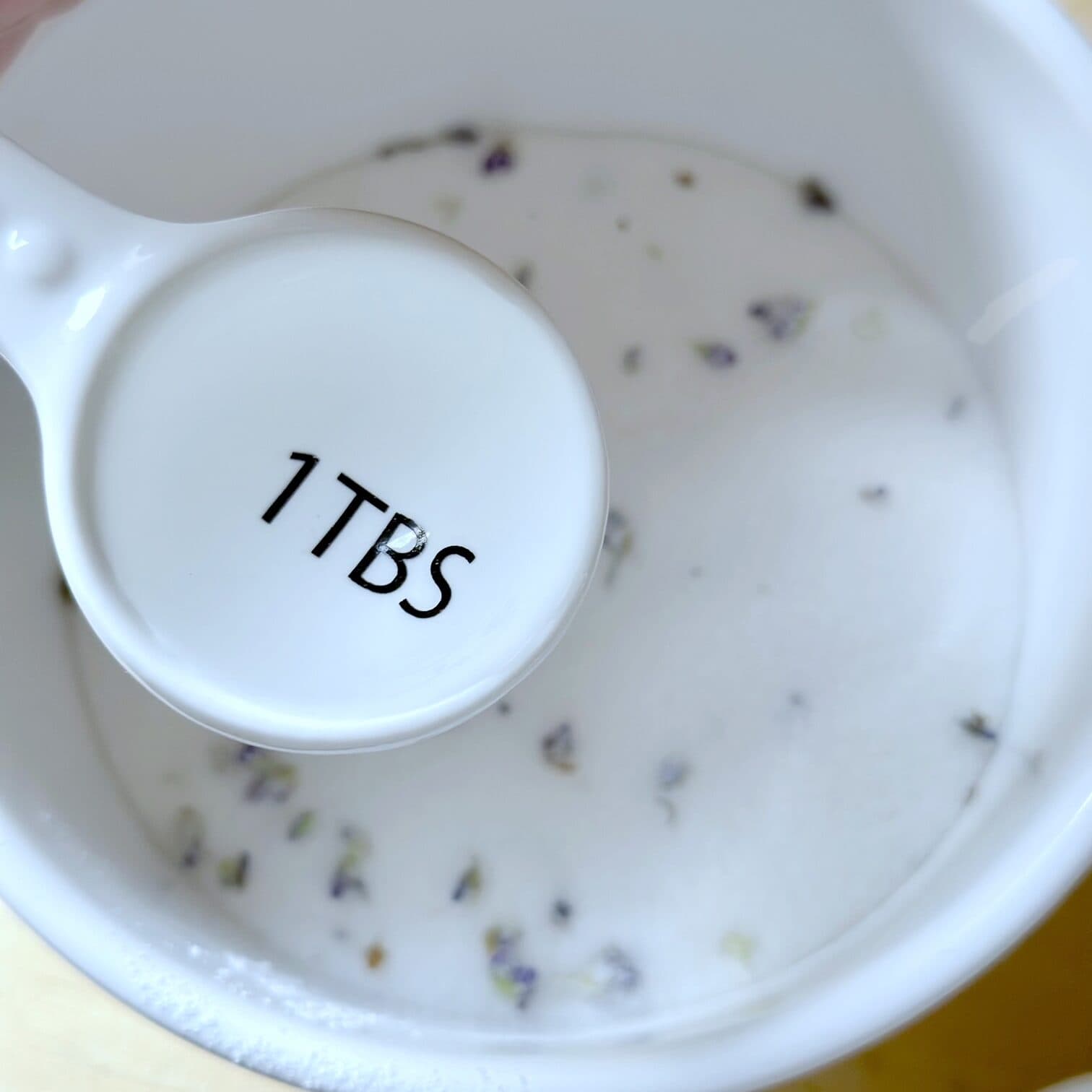 1 Tablespoon of water over the sugar mixture. 