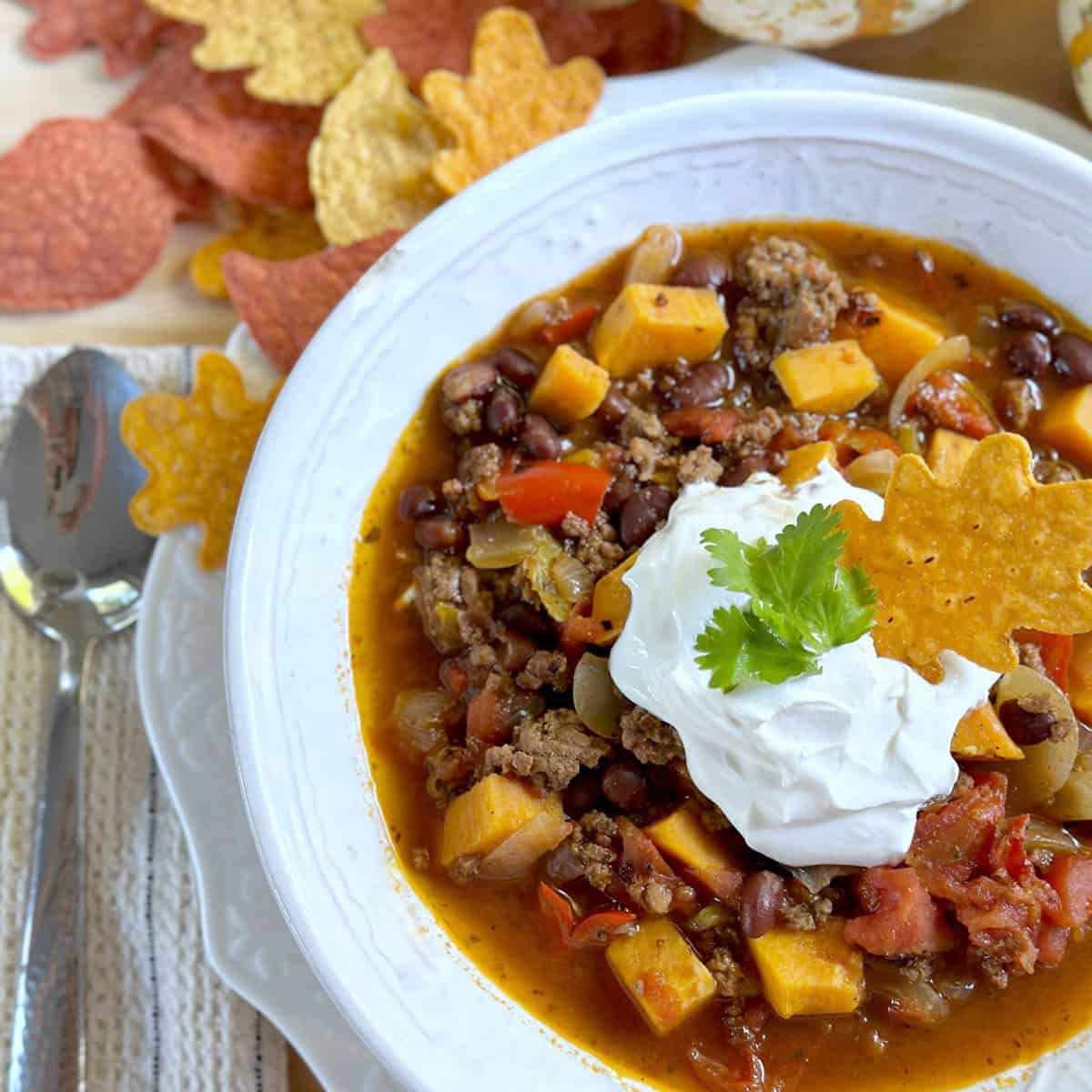 Beef Sweet Potato Chili - A Festive Fall Favorite