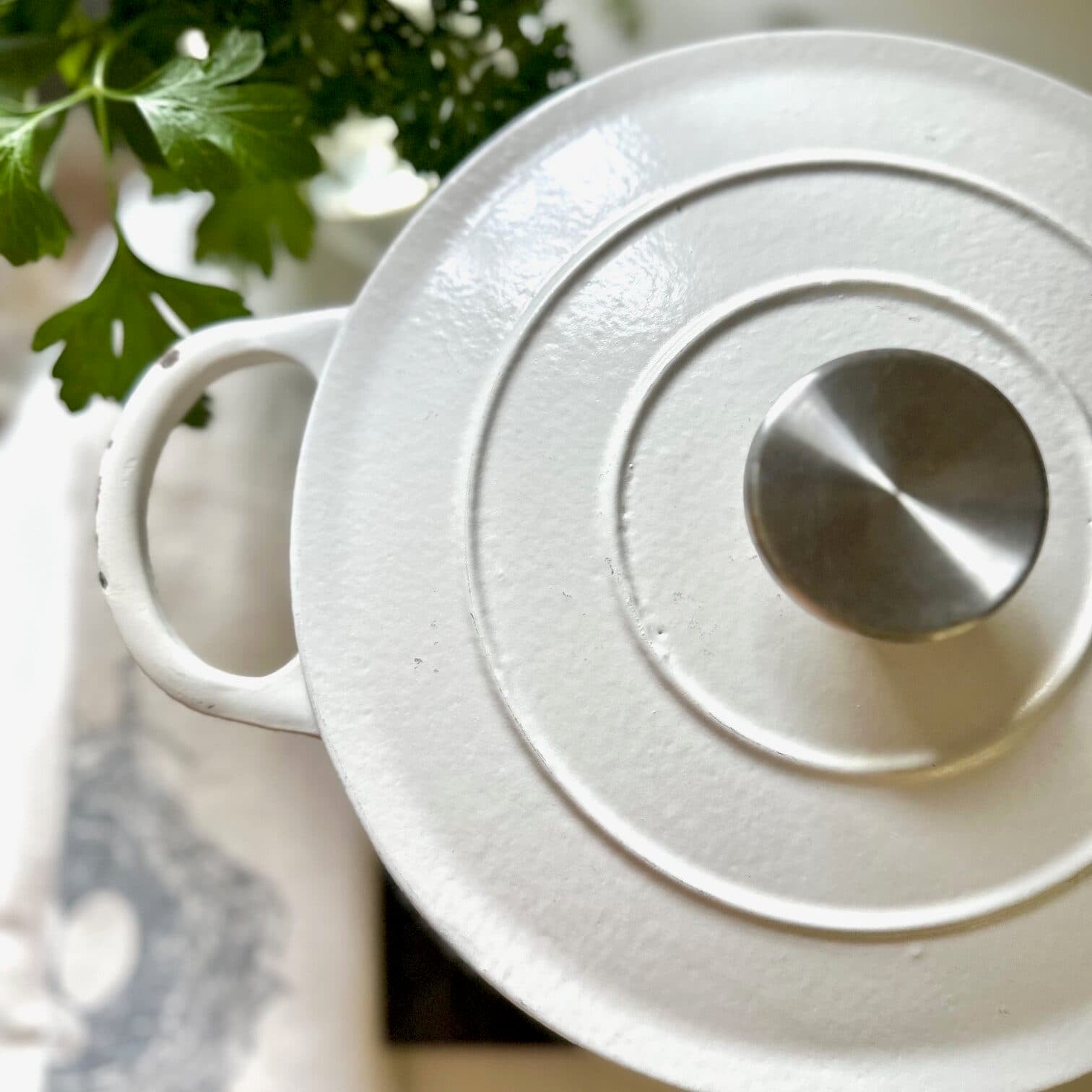 Covered pot ready to simmer. 