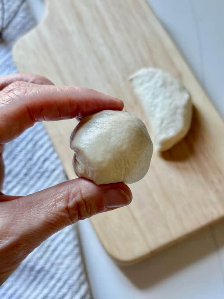 Biscuit rolled into a ball.