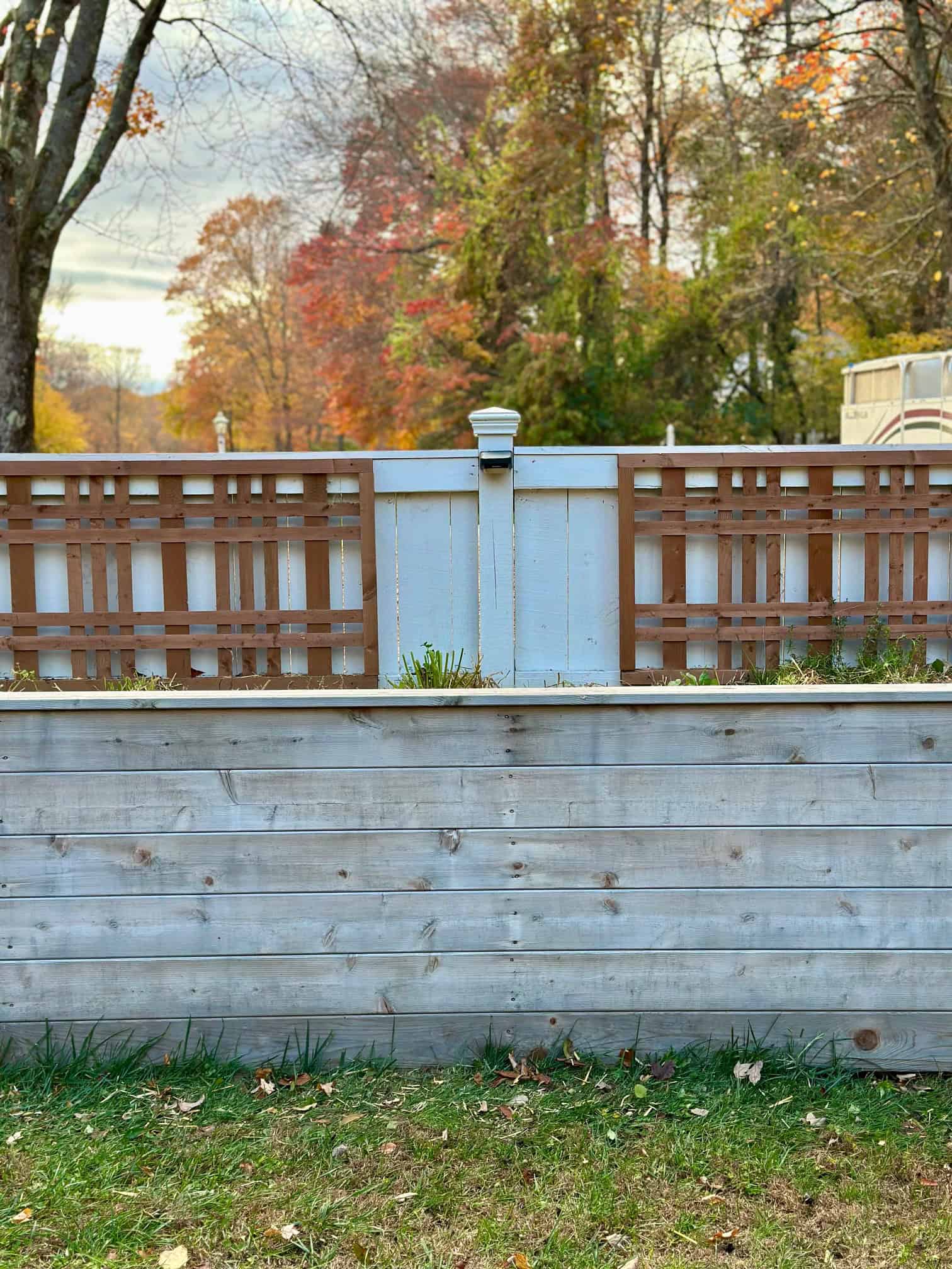 Herb garden after. Looks empty but is ready for out Massachusetts cold winter. 