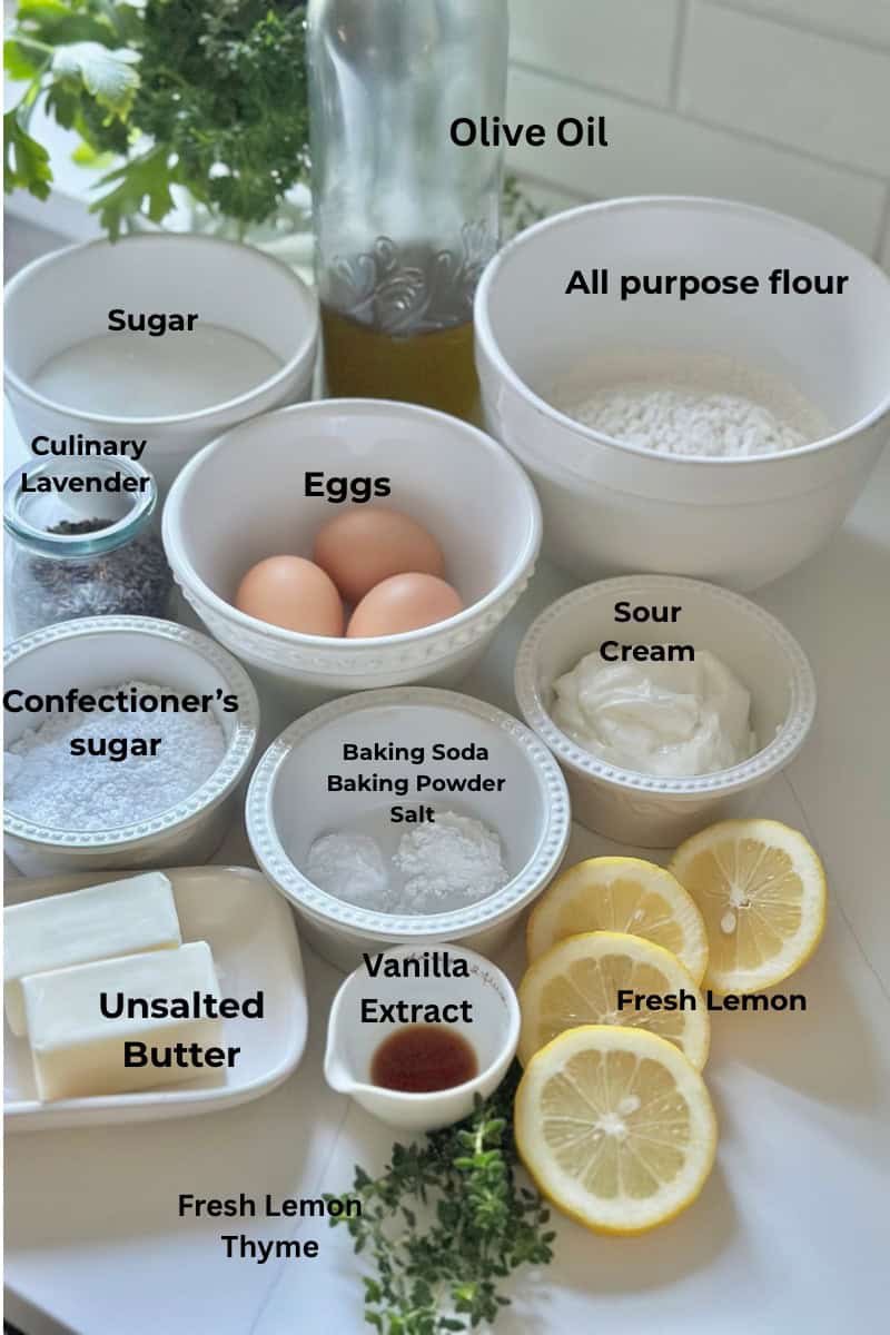All the ingredients required to make this recipe. Each item is labeled.