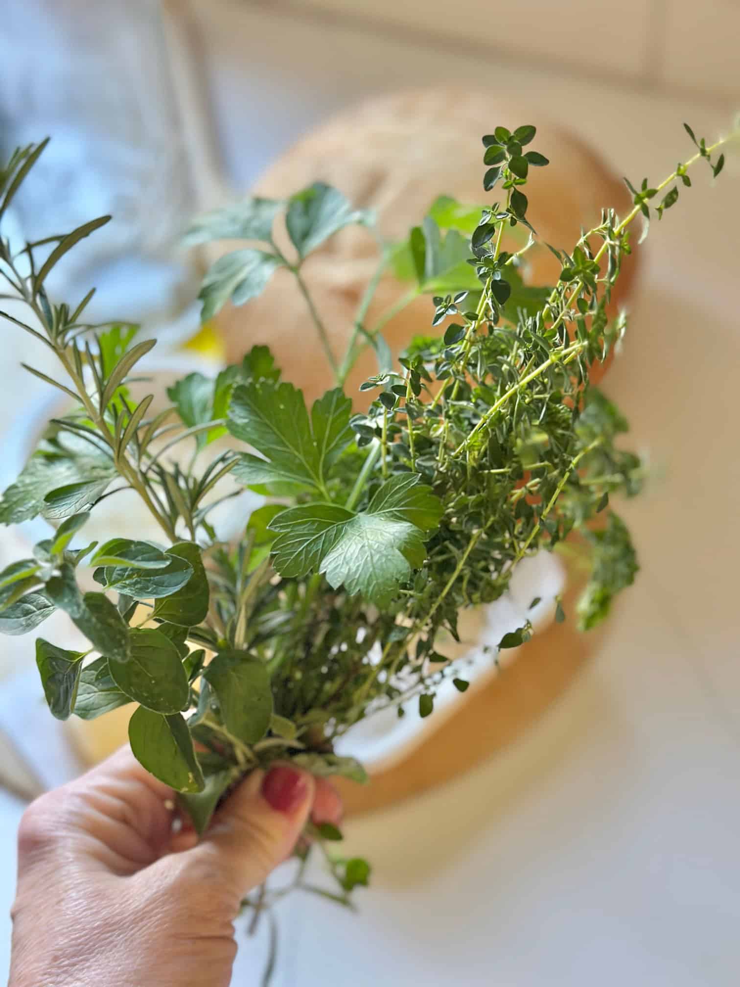 Using different herbs for baked brie.