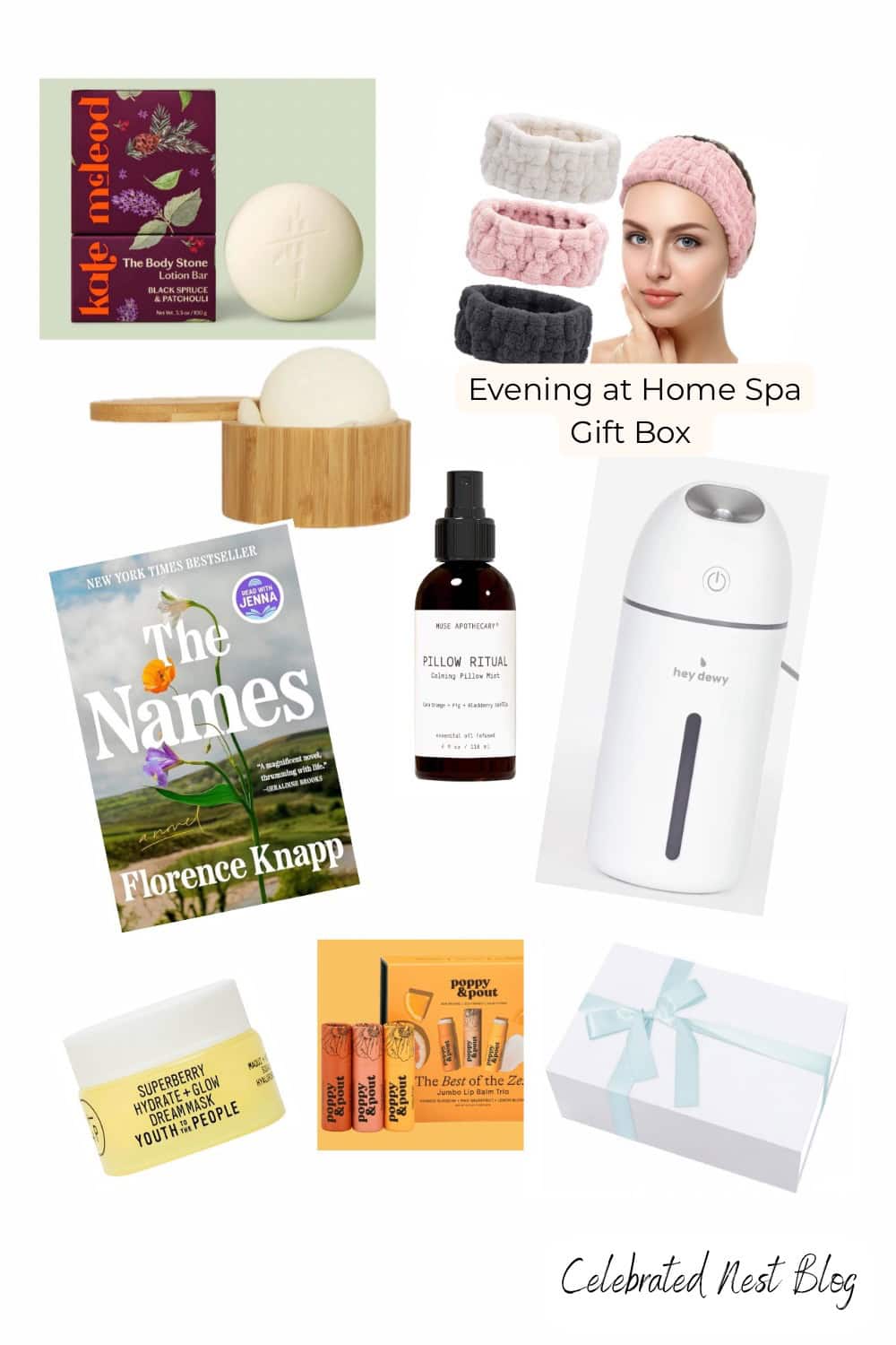 Evening spa box contents. 