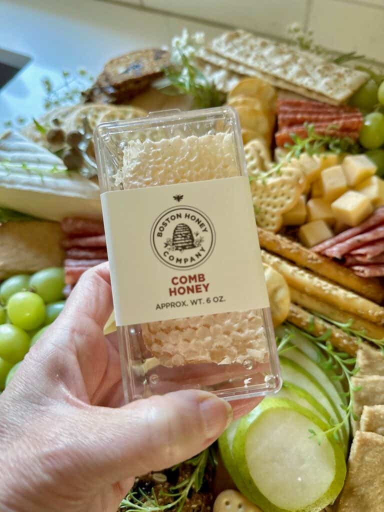 Honeycomb in a clear case.