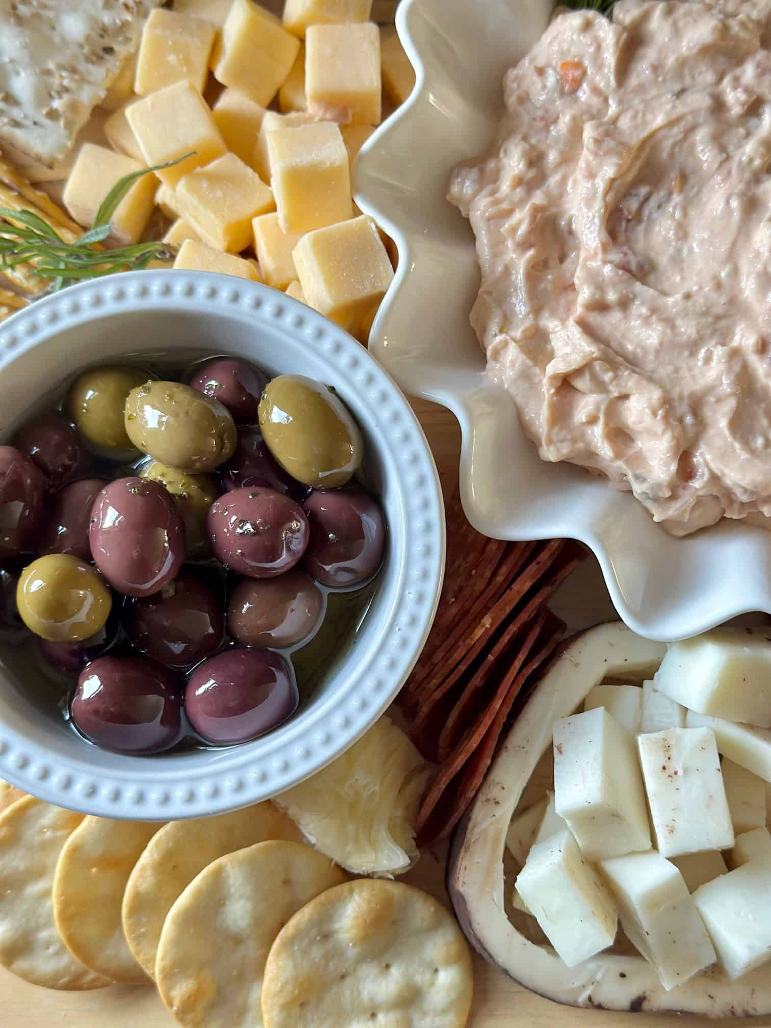 whipped dip with olives. 