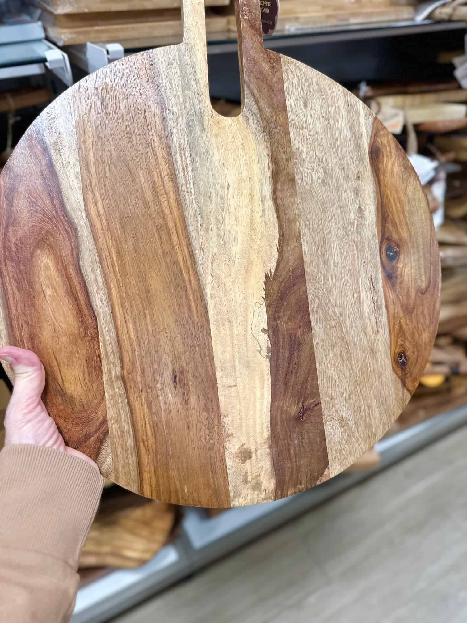 A stunning round charcuterie board. 