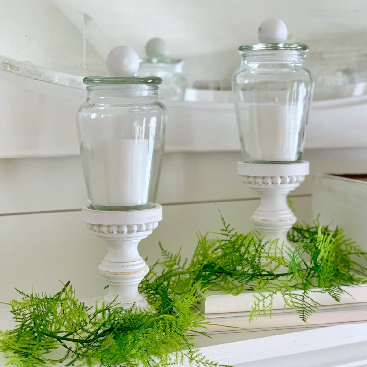 Candle Display Ideas Using Vintage and Thrifted Containers