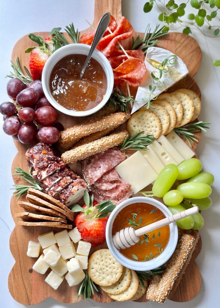 Full charcuterie board. 