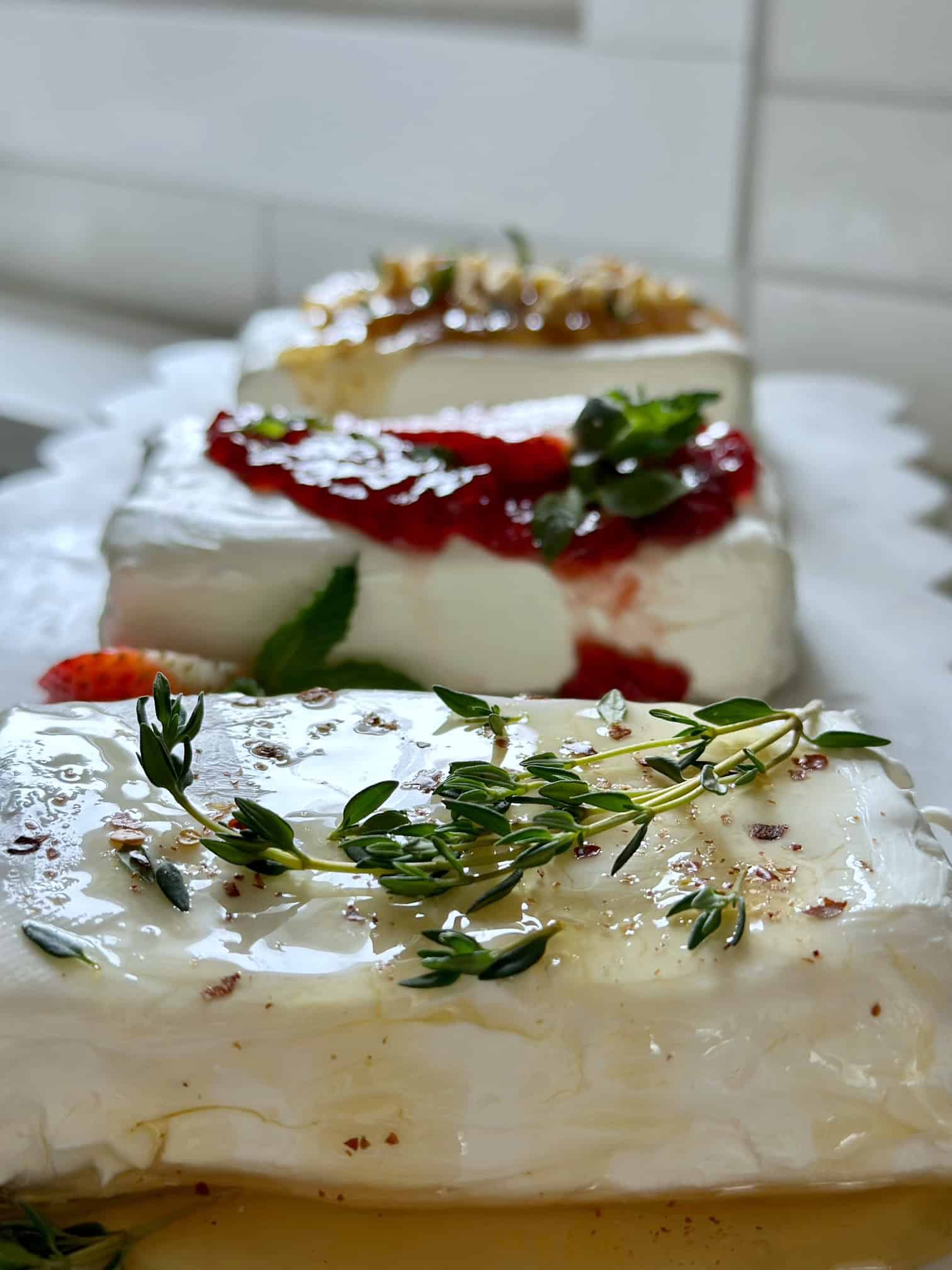 Cream cheese spread recipes with a variety of toppings. 