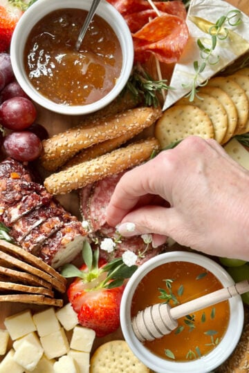 How to build a charcuterie board step-by-step.