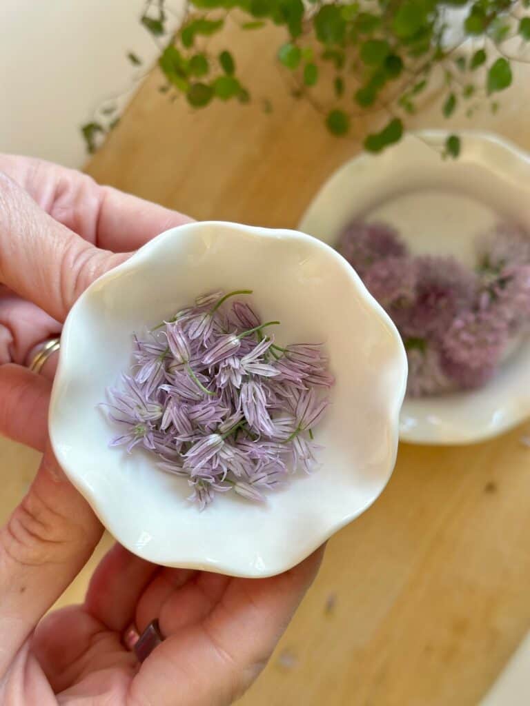 Florets in a tiny bowl. 