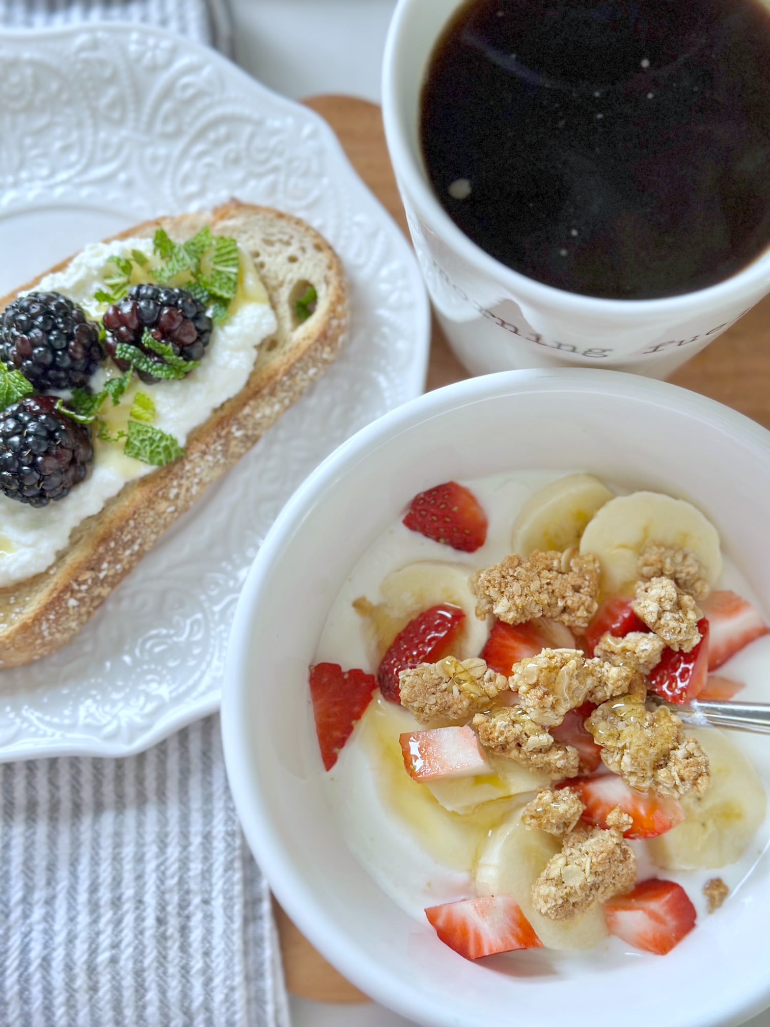 Honey on yogurt. 