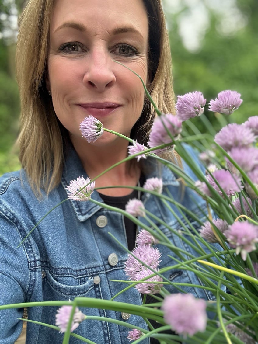 Me with chive flowers. 