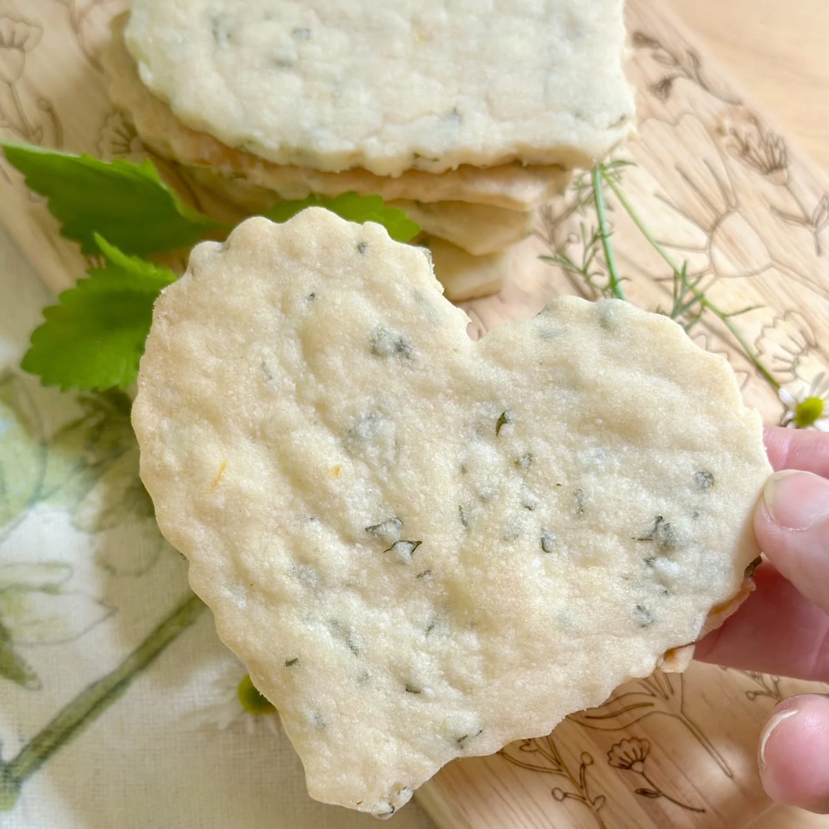 Lemon Balm Cookies (Easy Buttery Shortbread Recipe)