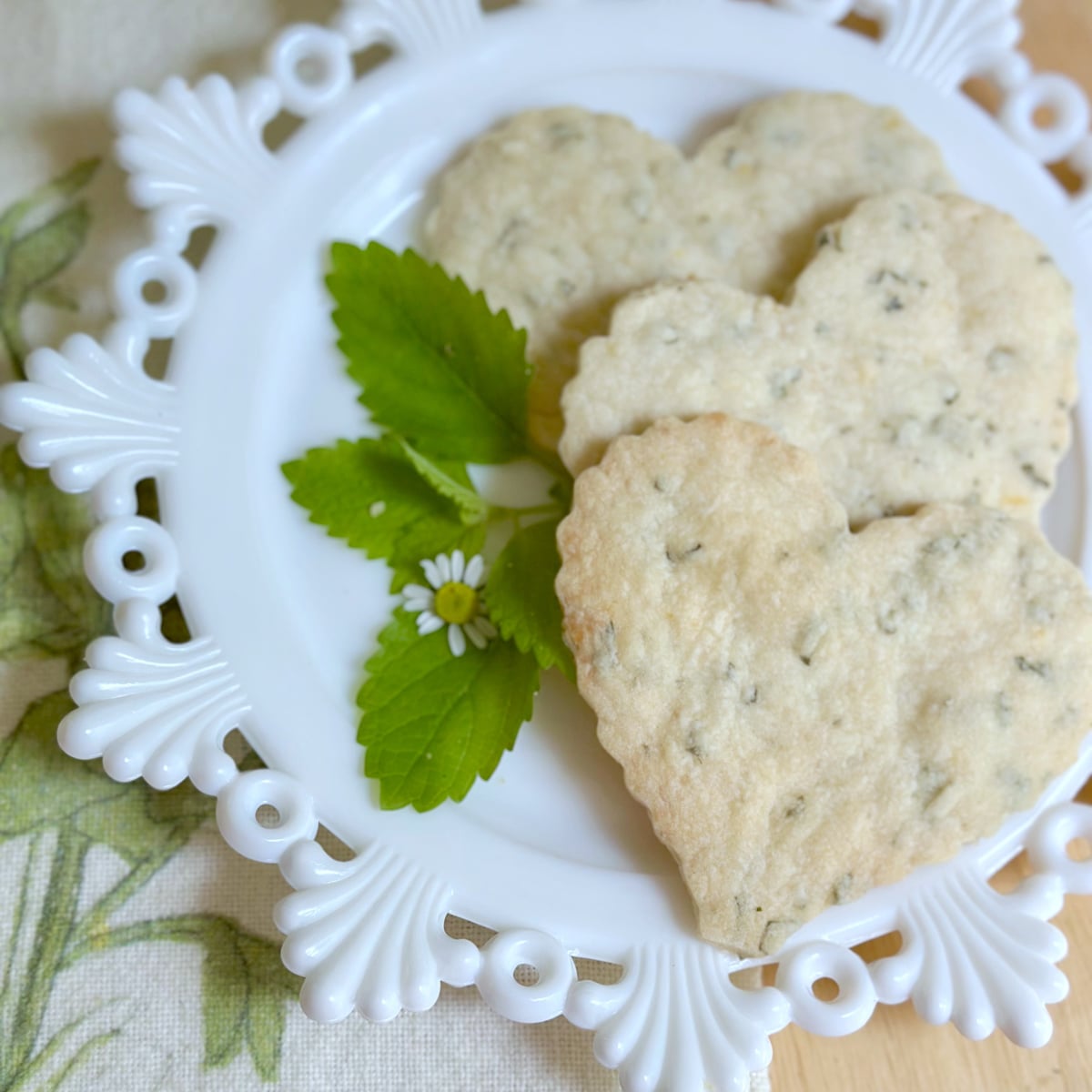 Lemon Balm Cookies (Easy Buttery Shortbread Recipe)