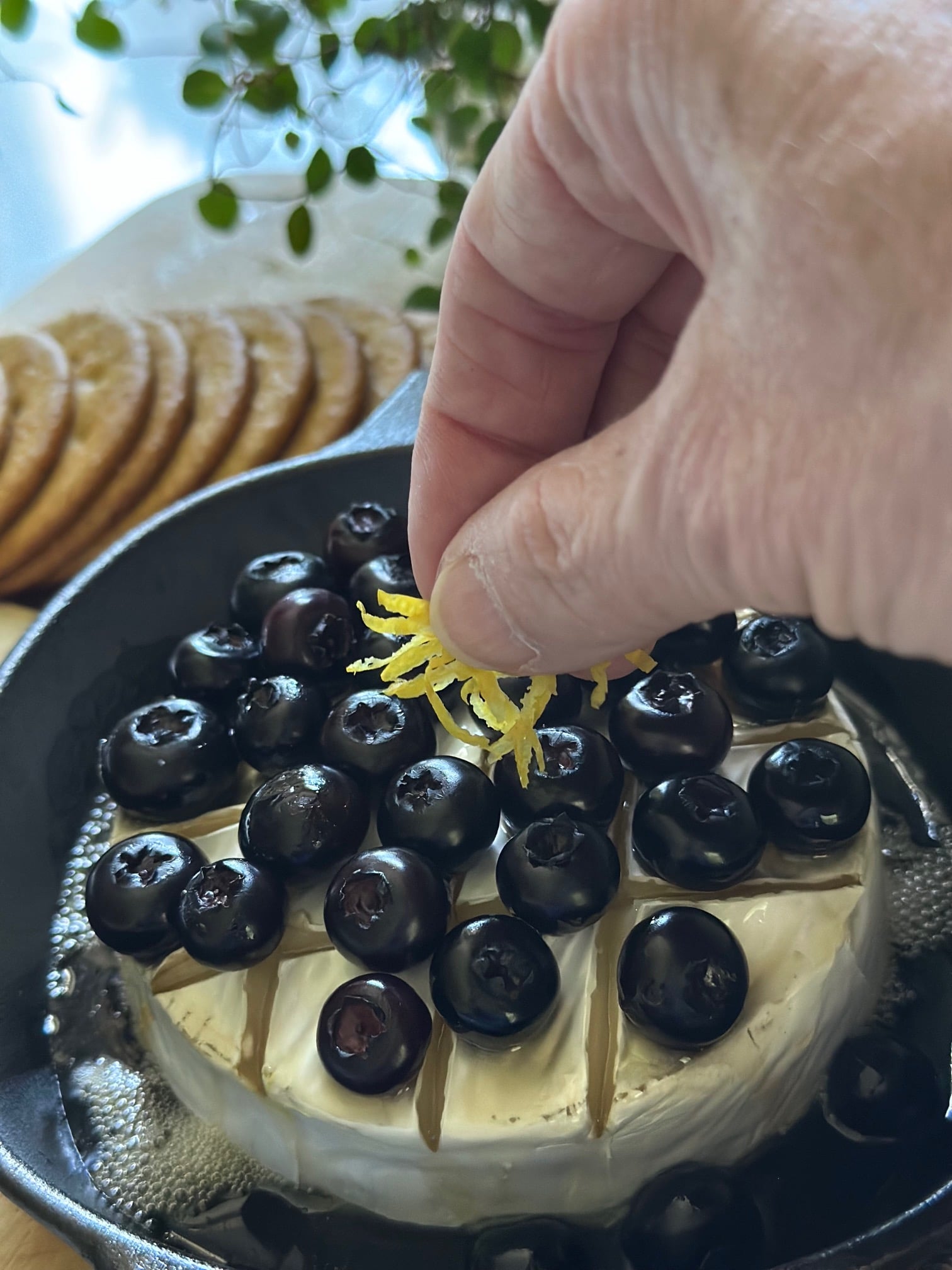 Add lemon zest, additional honey and thyme. 