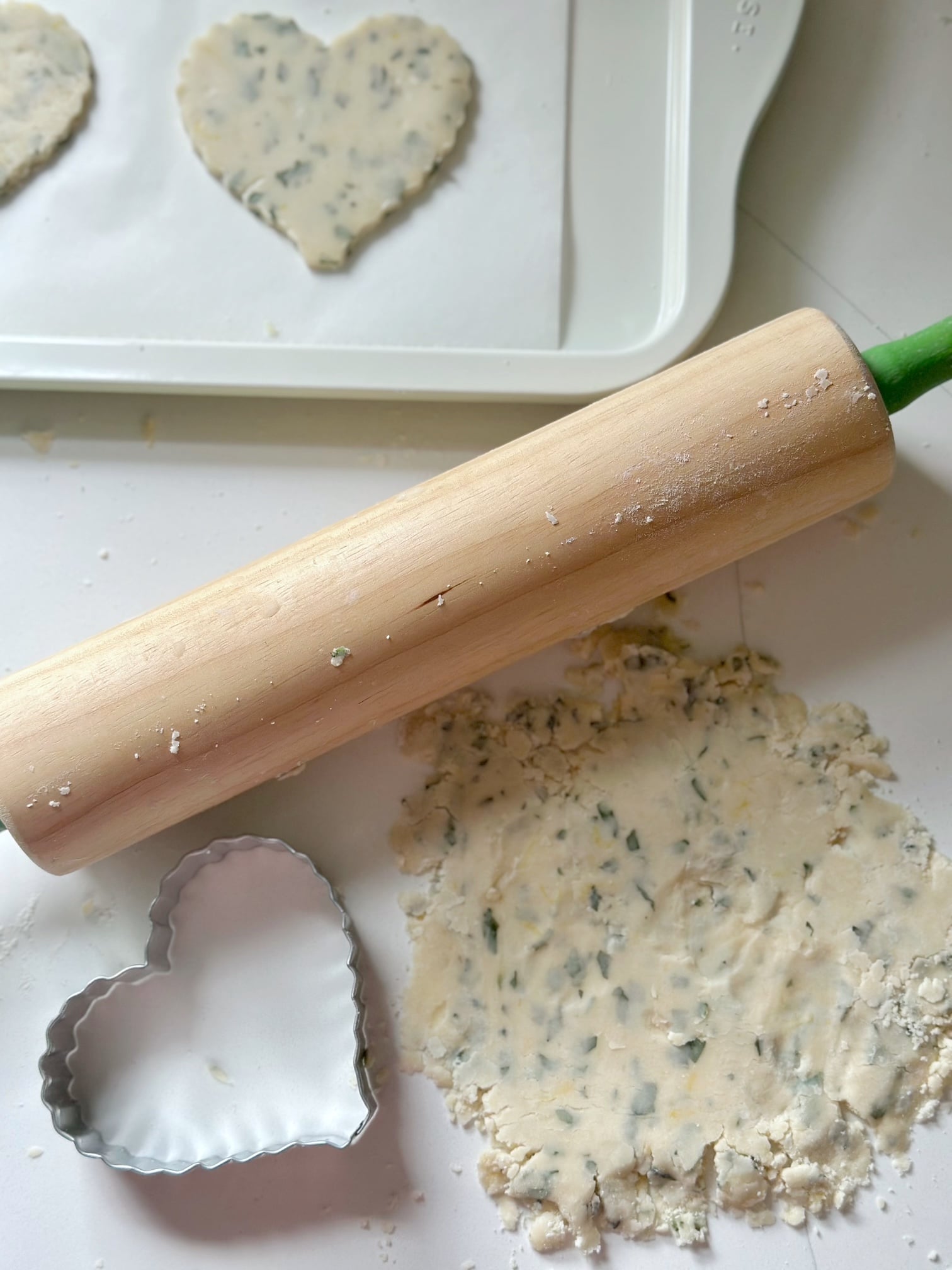Roll out the dough and make cookies.